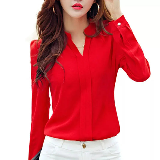 Long Sleeve women's Office Shirt