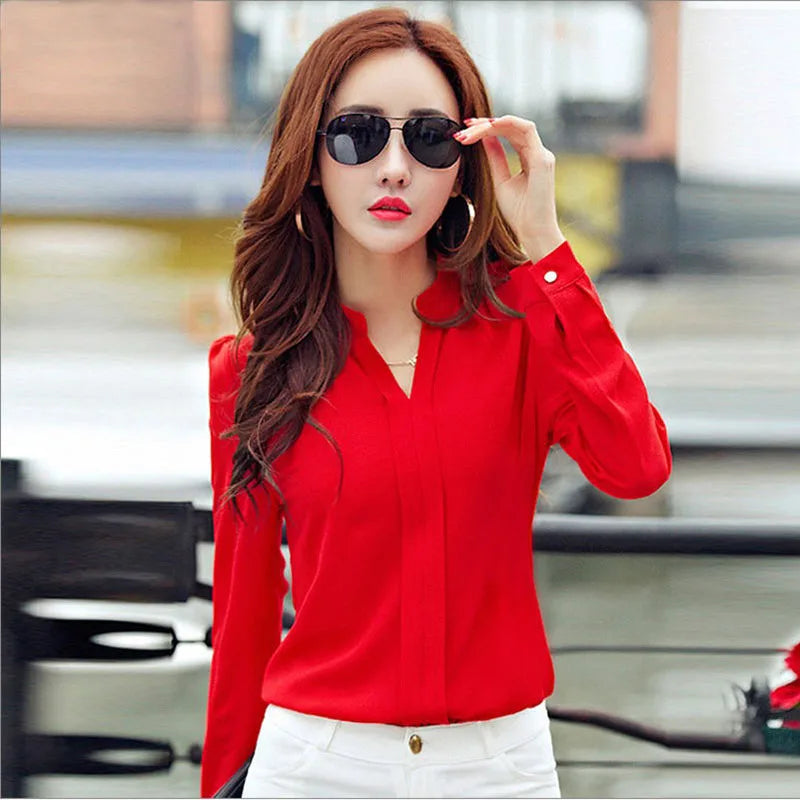 Long Sleeve women's Office Shirt