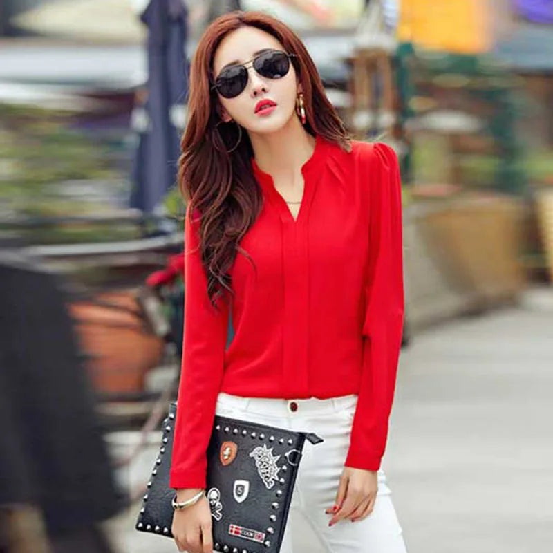 Long Sleeve women's Office Shirt