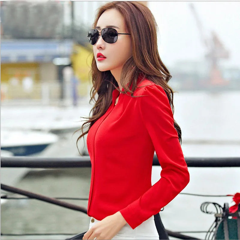 Long Sleeve women's Office Shirt