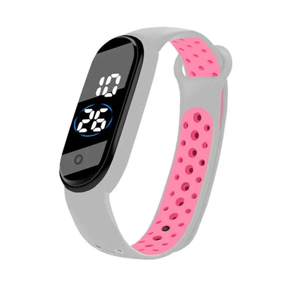 Fashion Unisex Sports Watch for Kids Children Waterproof Led Digital Watch Ultra-light Silicone Strap Teen Boys Girls WristWatch