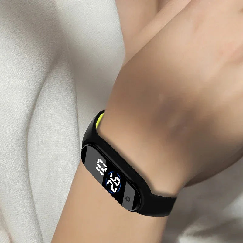 Fashion Unisex Sports Watch for Kids Children Waterproof Led Digital Watch Ultra-light Silicone Strap Teen Boys Girls WristWatch