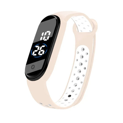 Fashion Unisex Sports Watch for Kids Children Waterproof Led Digital Watch Ultra-light Silicone Strap Teen Boys Girls WristWatch