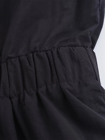 2025 New Women's  Long Shirt Style Side Pocket Midi Dress