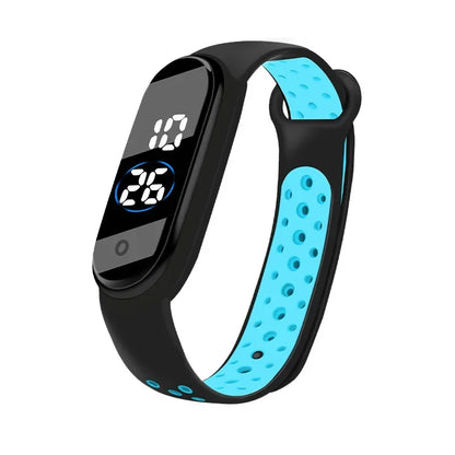 Fashion Unisex Sports Watch for Kids Children Waterproof Led Digital Watch Ultra-light Silicone Strap Teen Boys Girls WristWatch