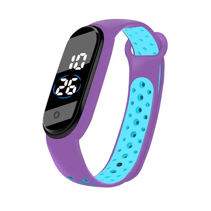 Fashion Unisex Sports Watch for Kids Children Waterproof Led Digital Watch Ultra-light Silicone Strap Teen Boys Girls WristWatch