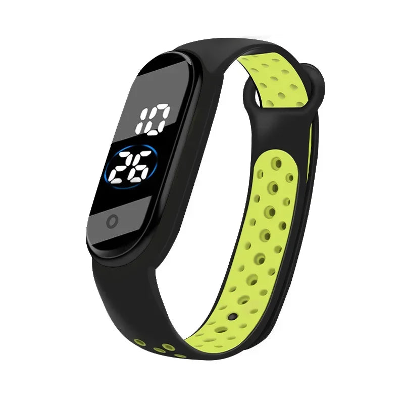 Fashion Unisex Sports Watch for Kids Children Waterproof Led Digital Watch Ultra-light Silicone Strap Teen Boys Girls WristWatch