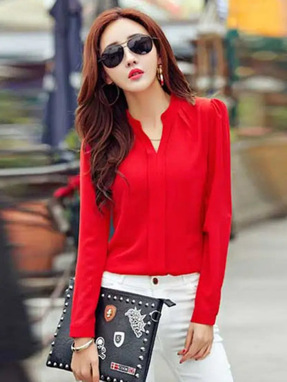 Long Sleeve women's Office Shirt