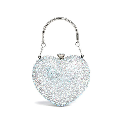 Heart Shape Crystal Mini hand Bag