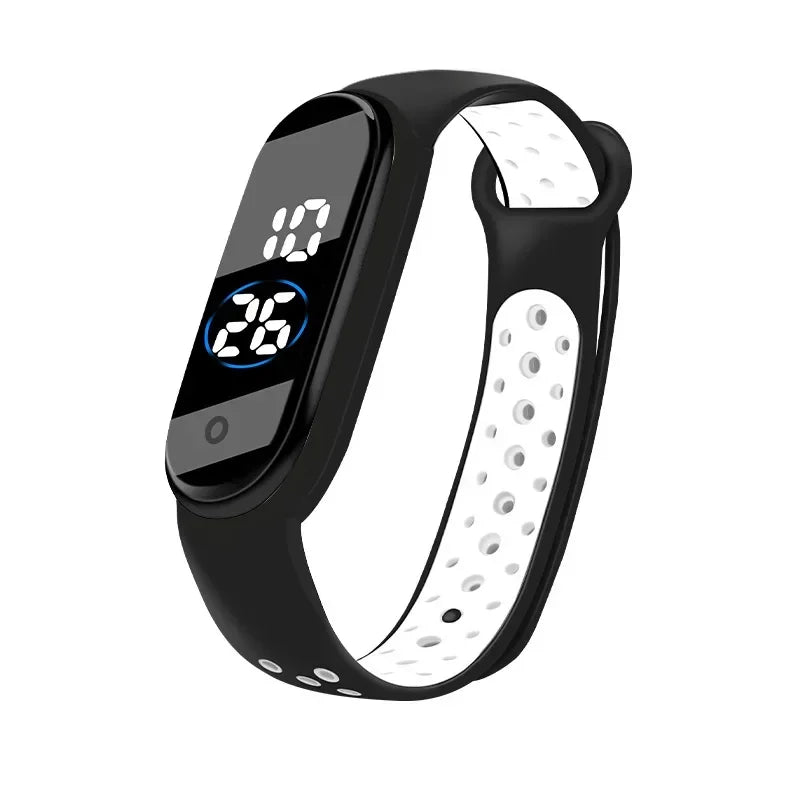 Fashion Unisex Sports Watch for Kids Children Waterproof Led Digital Watch Ultra-light Silicone Strap Teen Boys Girls WristWatch