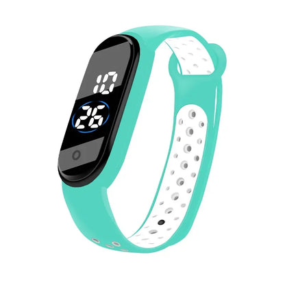 Fashion Unisex Sports Watch for Kids Children Waterproof Led Digital Watch Ultra-light Silicone Strap Teen Boys Girls WristWatch