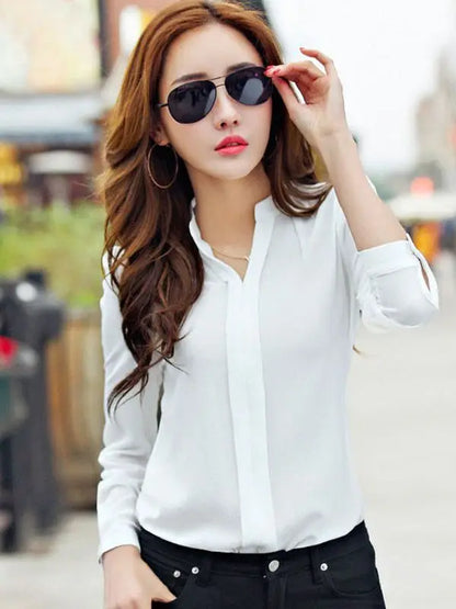 Long Sleeve women's Office Shirt