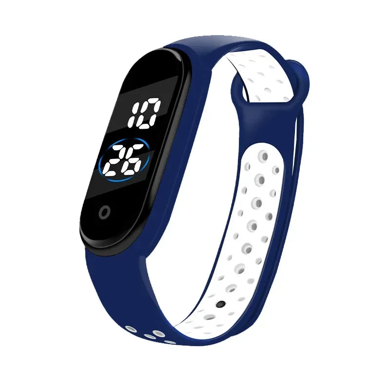 Fashion Unisex Sports Watch for Kids Children Waterproof Led Digital Watch Ultra-light Silicone Strap Teen Boys Girls WristWatch