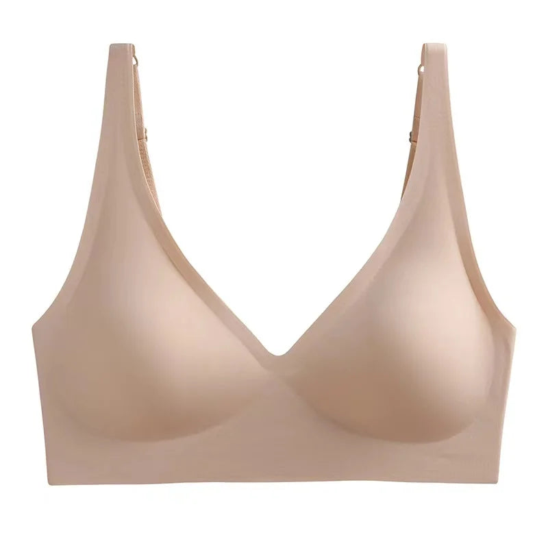 Ladies Underwear V-neck Comfortable Thin Top Bra